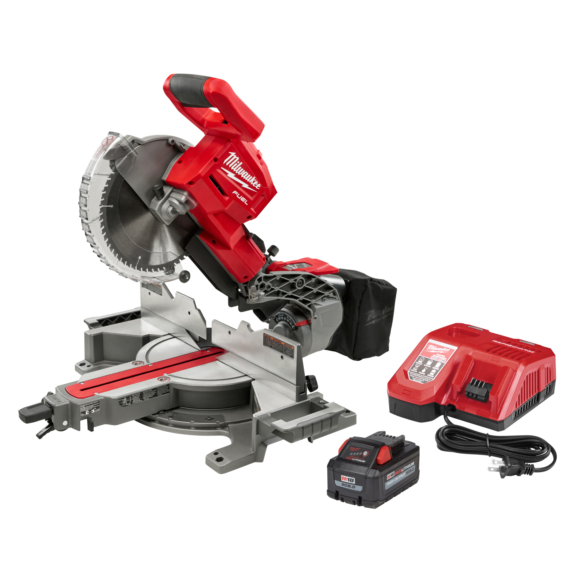 Milwaukee M18 FUEL Cordless Dual Bevel Sliding Compound Miter Saw Kit, 1 Battery, 10in., Model# 2734-21